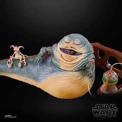 Figurine d'Action Star Wars Black Series Le Retour du Jedi Jabba the Hutt et Salacious B. Crumb Échelle 6 Pouces Hasbro Pulse Exclusif