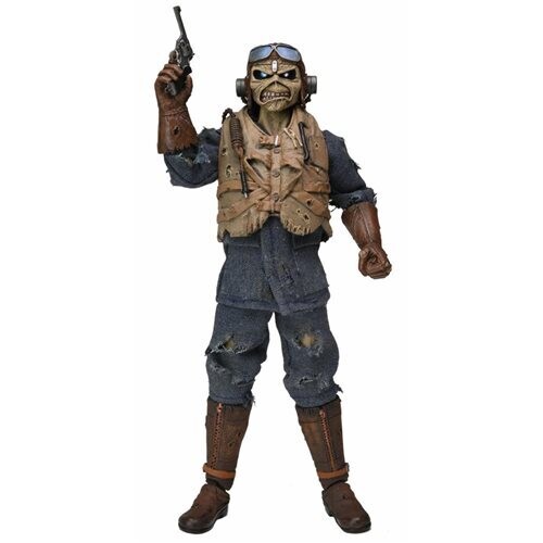 Figurine d&#39;Action Iron Maiden Eddie Aces High 8 Pouces Avec Vêtements en Tissu