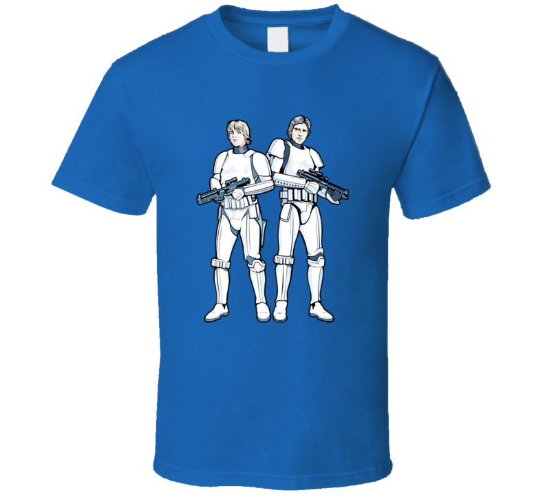 Star Wars  Luke Skywalker And Han Solo In Stormtrooper Disguise  T Shirt