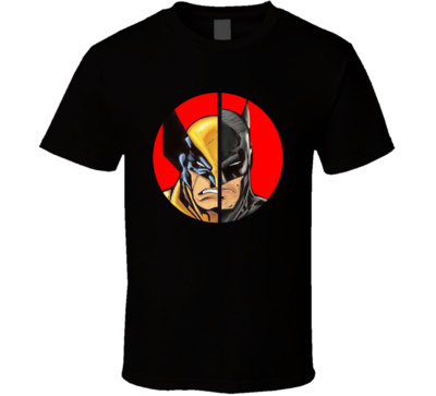 Batman Half And Half Wolverine Vintage Retro Style T-shirt And Apparel T Shirt