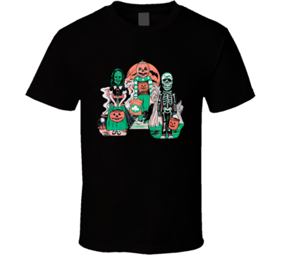 Halloween Horror Montage Vintage Retro Style Vintage Retro Style T-shirt
