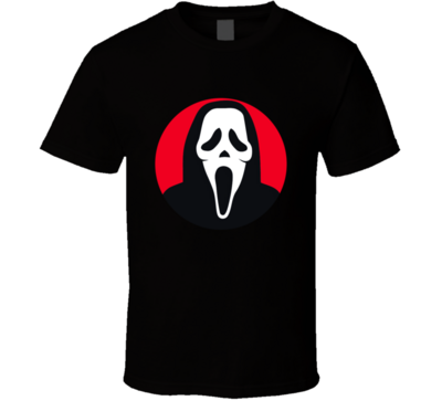 Ghost Face Red Circle Horror Vintage Retro Style Vintage Retro Style T-shirt