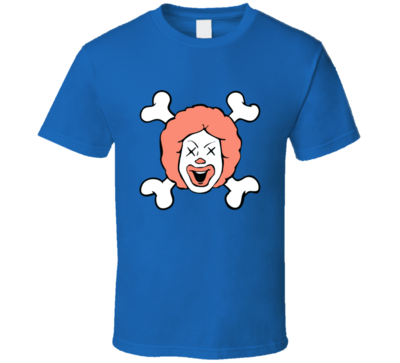 Mcdo Ronald Dead Crossbones Funny Joke Vintage Retro Style Vintage Retro Style T-shirt