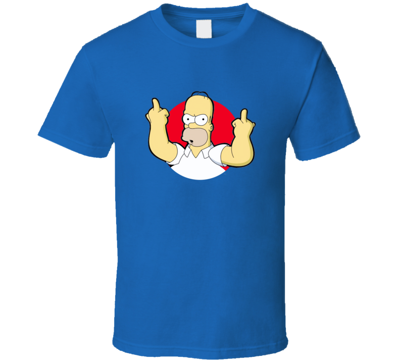 Homer Fu.. You Middle Finger Funny Joke Vintage Retro Style Vintage Retro Style T-shirt