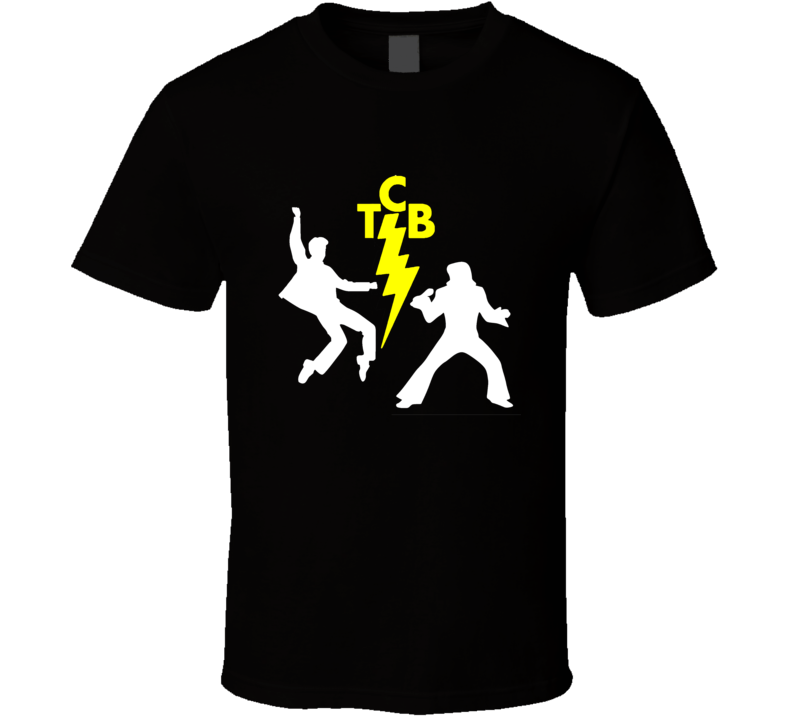 Elvis White Shadow 50&#39;s 70&#39;s And Yellow Tcb Logo Vintage Retro Style Vintage Retro Style T-shirt