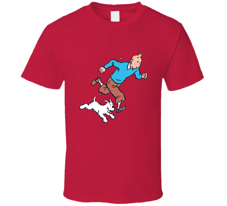 Tin And Snowy Running Vintage Retro Style Vintage Retro Style T-shirt