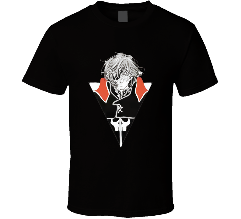 Albator Captain Harlock Space Pirate Bust Retro Vintage Style Vintage Retro Style T-shirt