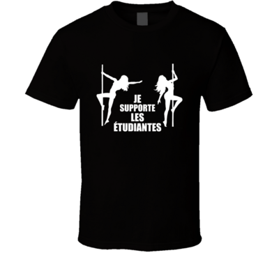 Je Supporte Les etudiantes Funny Joke Vintage Retro Style Vintage Retro Style T-shirt