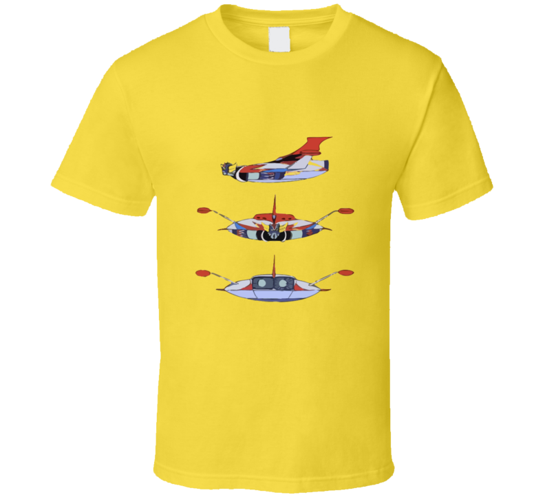 Goldorak Grendizer 3 Angle View Vintage Retro Style T-shirt