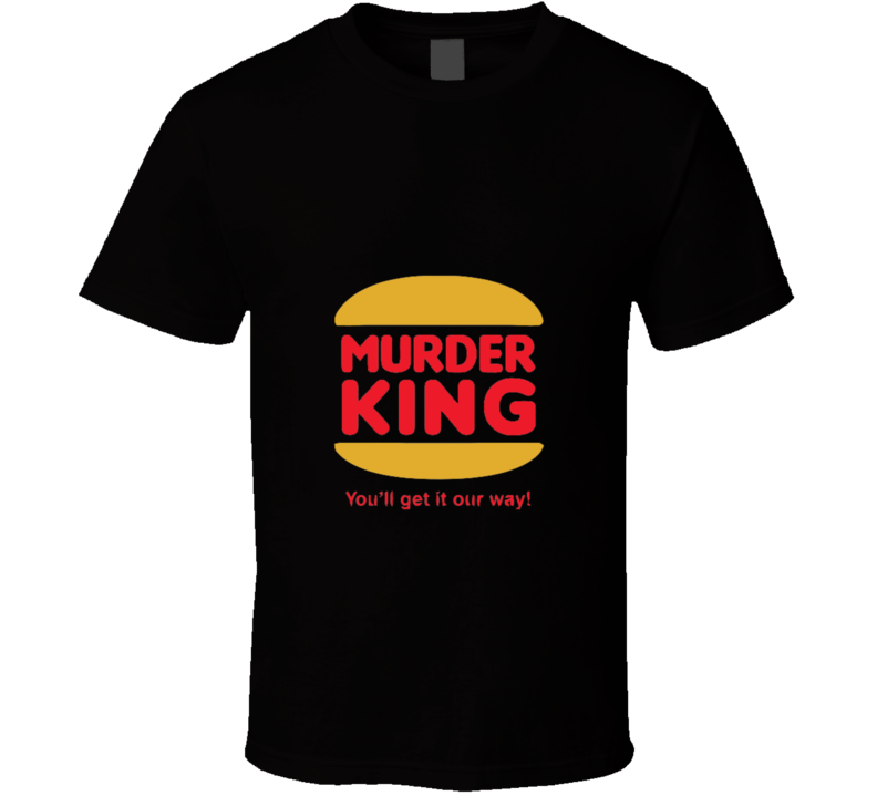 Burger King Murder King Funny Vintage Retro Style T-shirt