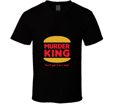 Burger King Murder King Funny Vintage Retro Style T-shirt