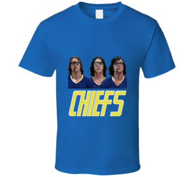 Slap Shot Hanson Brothers And Chiefs Team Logo Vintage Retro Style T-shirt