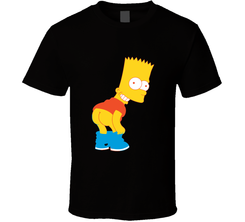 The Simpsons Bart Butt Vintage Retro Style T-shirt