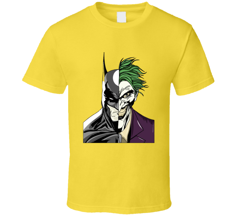 Dc Batman Joker Half And Half Vintage Retro Style T-shirt