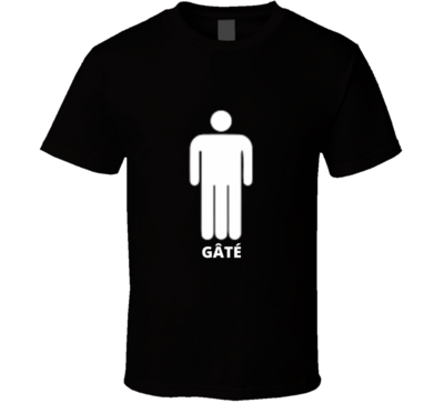 Toilette Homme Gate Joke T Shirt