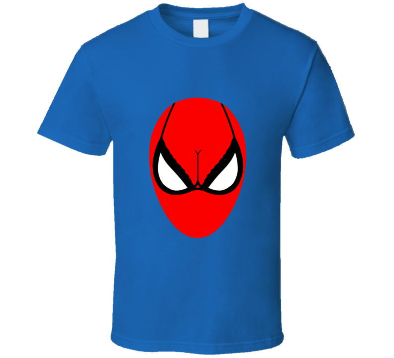 Spider-man Head Breast Parody Vintage Retro Style T-shirt