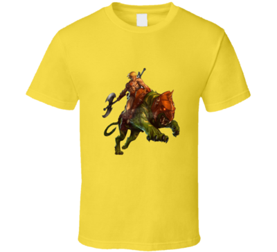 Masters Of The Universe He-man And Battle Cat T-shirt And Apparel T Shirt