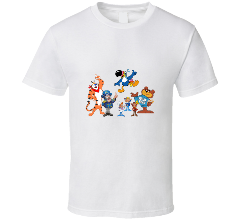 Our Cereal Friend Sam The Toucan Tony The Tiger Captain Crunch Vintage Retro Style T-shirt