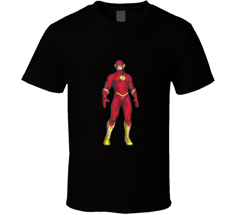 Dc Comic The Flash Stand Up Vintage Retro Style T-shirt