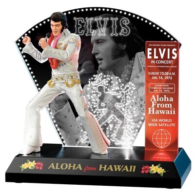 Elvis Presley Aloha From Hawaii With Lights and Music Statue