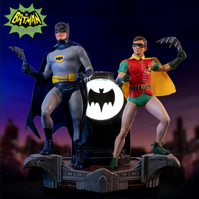 DC Comics Batman 1966 TV Series Batman and Robin  Masterpiece 1/8 Scale Illuminated Limited Edition Statue