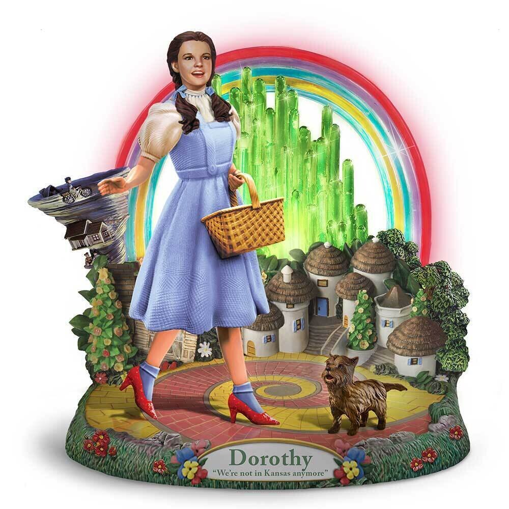 Statue Le Magicien d'Oz Dorothy et Toto Nous ne Sommes Plus au Kansas Avec Musique est Lumières