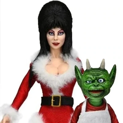 Figurine d&#39;Action Elvira Un Noël Très Effrayant 8 Pouces Avec Vêtements en Tissu