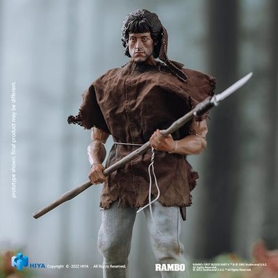 Figurine d'Action Rambo First Blood John Rambo Sylvester Stallone Exquisite Super Series Échelle 1/12