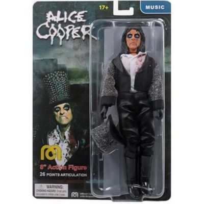 Figurines d&#39;Action Alice Cooper Mego 8 Pouces avec Vêtements en tissu
