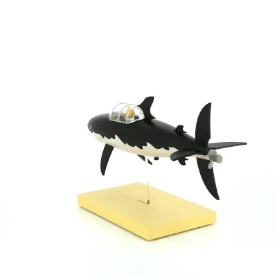 Statue Tintin Sous-Marin Requin Collection Les Icônes en Résine 27 cm