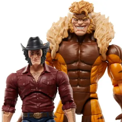 Wolverine 50th Marvel Legends Logan vs Sabretooth 6 Inch Action Figure 2 Pack