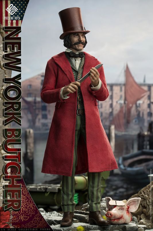 Gangs of New-York Butcher Daniel D.ay Lewis Red Coat Version PTSp49 1/6 Scale Action Figure