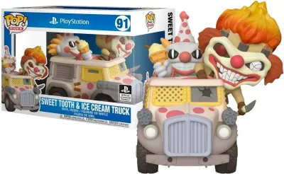 POP! Rides 91 Twisted Metal - Needles Kane with Sweet Tooth Ice Cream Truck Funko Figure