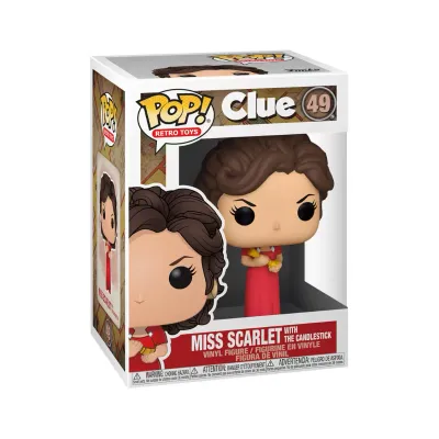 POP! Retro Toys 49 Clue  Miss Scarlet with The Candlestick Funko Figure