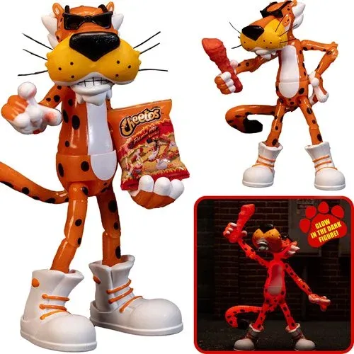 Cheetos Chester Cheetah Flamin&#39; Hot Glow-in-the-Dark 6 Inch Action Figure