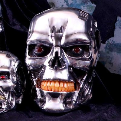 Réplique Prop Terminator 2 Tête du T-800 9.1 Pouces avec Yeux Pouvant Illuminés