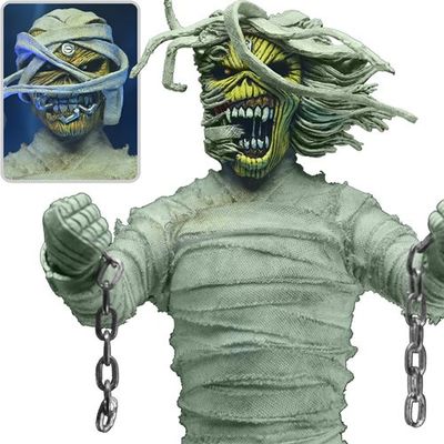 Figurine d&#39;Action Iron Maiden Eddie Momie Power Slave 8 Pouces Avec Vêtements en Tissu