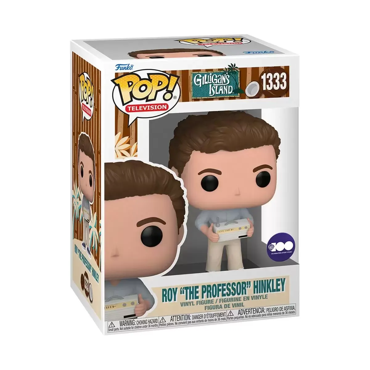 POP! Television 1333 Gilligan&#39;s Island Roy &#39;The Professor&#39; Hinkley Funko Figure