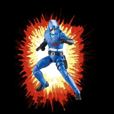 Figurine d&#39;Action G.I. Joe Classified Series Commandant Cobra 6 Pouces Dos de Carte  Rétro