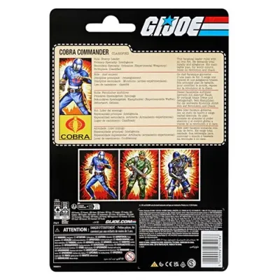 Figurine d&#39;Action G.I. Joe Classified Series Commandant Cobra 6 Pouces Dos de Carte  Rétro