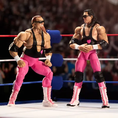 Figurine d&#39;Action WWE Édition Ultime Collection Coliseum Mattel Creation Exclusif Hart Foundation Paquet de 2