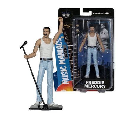 Figurine d&#39;Action Music Maniacs Rock Wave 3 Queen Freddie Mercury 6 Pouces