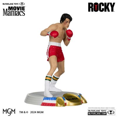 Movie Maniacs Rocky 1976 Platinum Edition Wave 1 Rocky Balboa Rocky  Red Trunk 6-Inch Scale Posed Figure