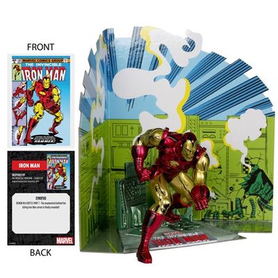 Figurine Posée Marvel Wave 1 Iron Man The Invincible Iron Man #126 Échelle 1/10 Avec Décor
