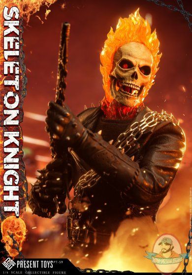 Ghost Rider Skeleton Knight PT-SP59 1/6 Scale with Nicolas Cage Head Action Fiigure