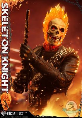 Ghost Rider Skeleton Knight PT-SP59 1/6 Scale with Nicolas Cage Head Action Fiigure