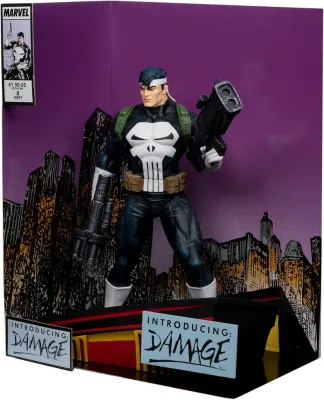 Figurine Posée Marvel Collection The Punisher War Journal #8 Punisher Échelle 1/6  avec scène et bande dessinée