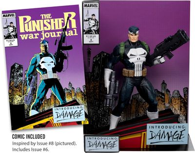 Marvel Collection The Punisher War Journal #8 Punisher 1:6 Scale Figure with Comic