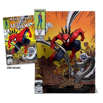Figurine Posée Marvel Collection Wave 5 Spider-Man Marvel Tales #223 Échelle 1/6  avec scène et bande dessinée