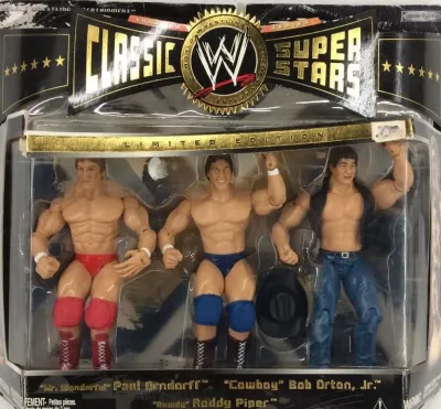 Figurine d'Action WWE 2007 Jakks Pacific Classic Superstars Ensemble de 3 Séries 6 "Mr. Wonderful" Paul Orndorff, "Cowboy" Bob Orton Jr. &amp; Rowdy Roddy Piper
